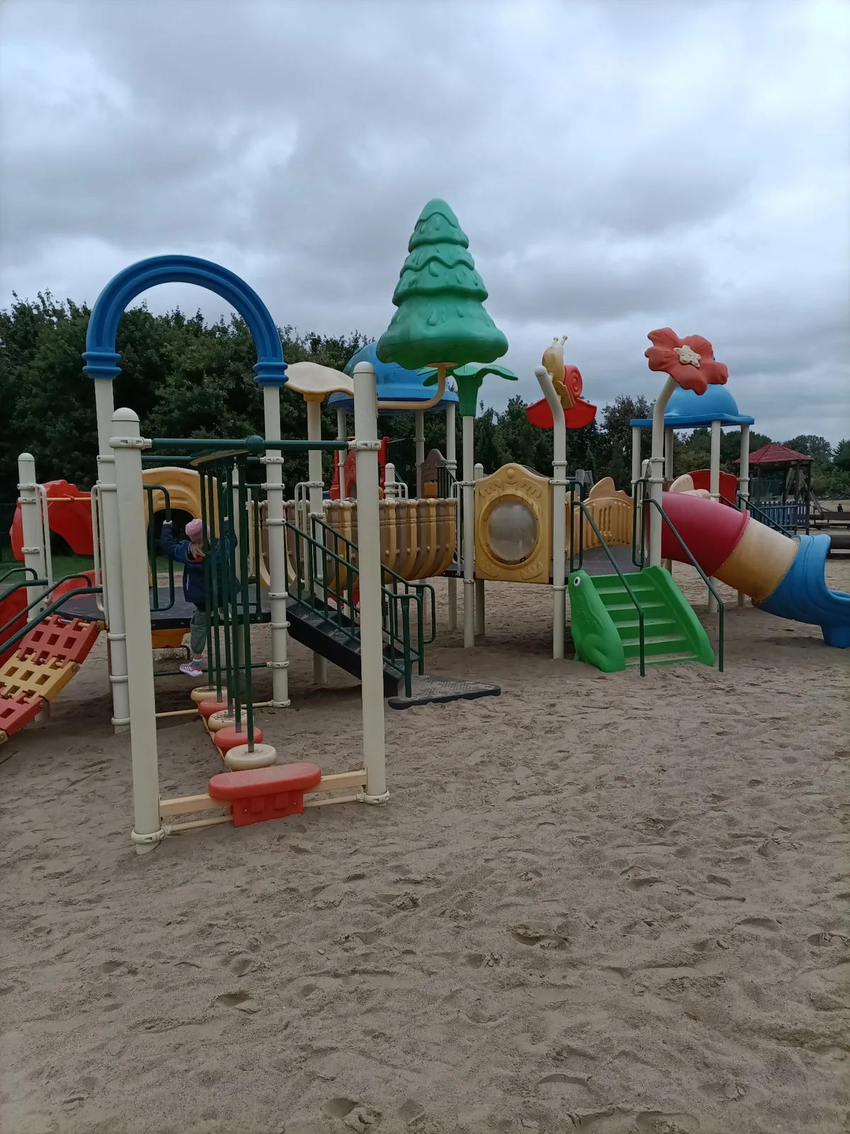 Colourful toddler playground in Reagan Park, Gdańsk