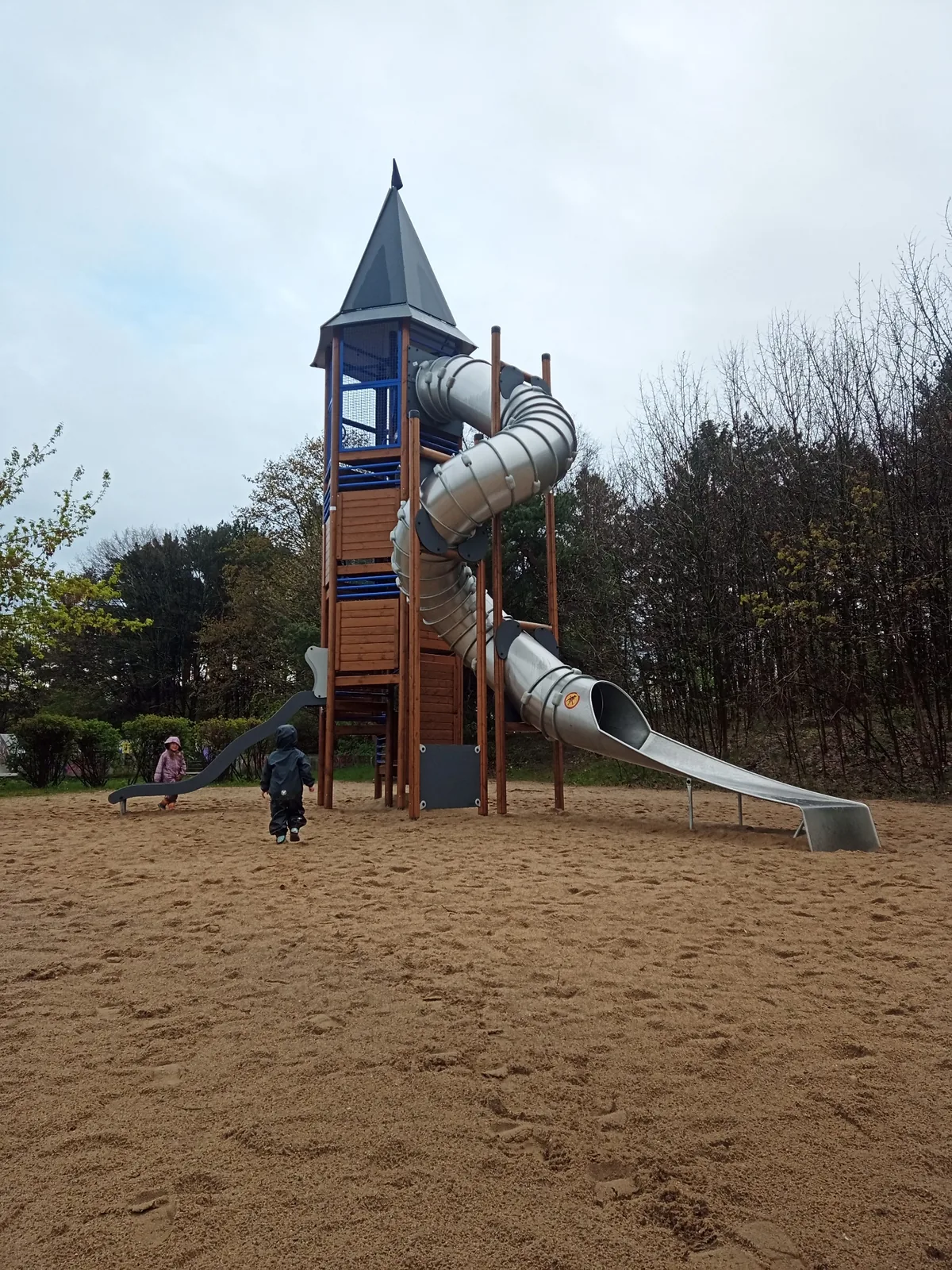 Reagan Park playground + beach during our family visit